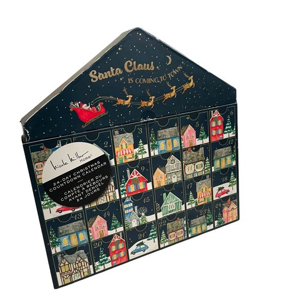 Nicole Miller Christmas Advent Calendar 24 Countdown Drawers Refillable New - Picture 4 of 10